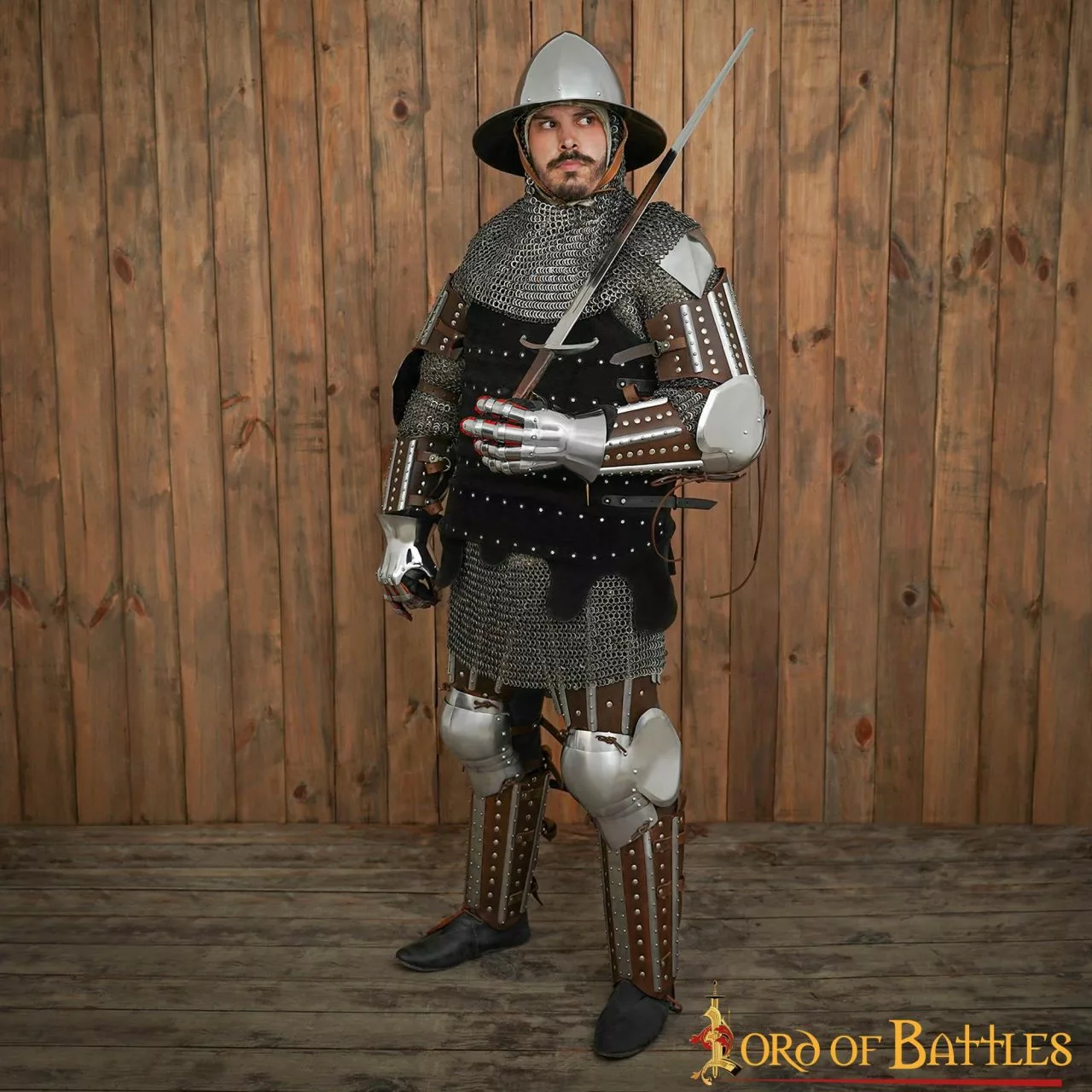 Arnés Medieval De Piernas Con Férulas / Armadura De Piernas Brigandina 6 Arnés Medieval De Piernas Con Férulas / Armadura De Piernas Brigandina - Imagen 4