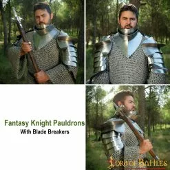 Fantasy Knight Pauldrons Con Rompehojas Calibre 18 13 Fantasy Knight Pauldrons Con Rompehojas Calibre 18 -Armadura Ventas 25425 2 3