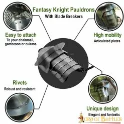 Fantasy Knight Pauldrons Con Rompehojas Calibre 18 12 Fantasy Knight Pauldrons Con Rompehojas Calibre 18 -Armadura Ventas 25425 3 1