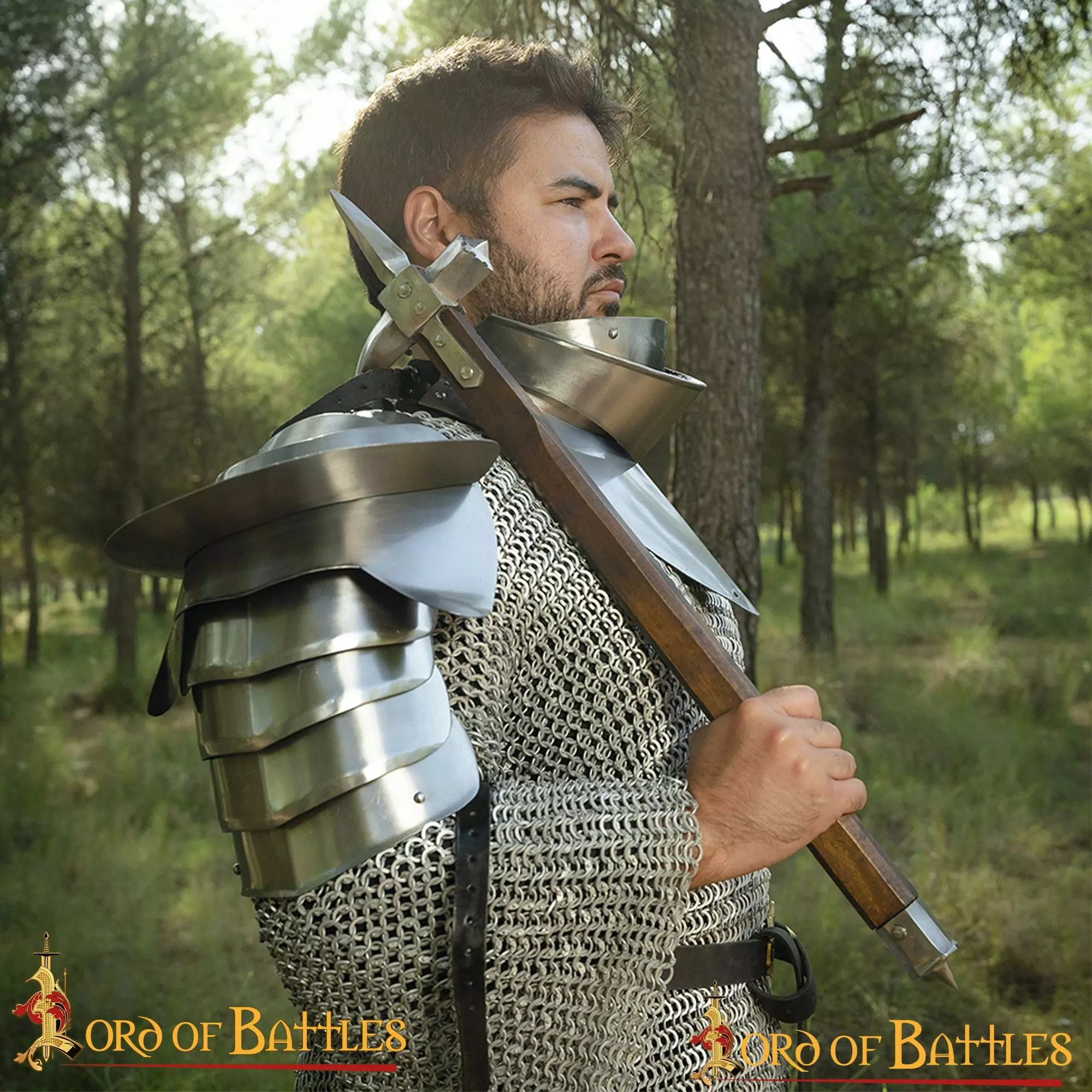 Fantasy Knight Pauldrons Con Rompehojas Calibre 18 3 Fantasy Knight Pauldrons Con Rompehojas Calibre 18