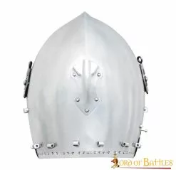 Casco Bascinet Medieval De Visera Completa Calibre 14 -Armadura Ventas 25426PL14 4 1