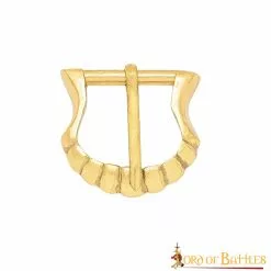 Hebilla Medieval De Latón Macizo