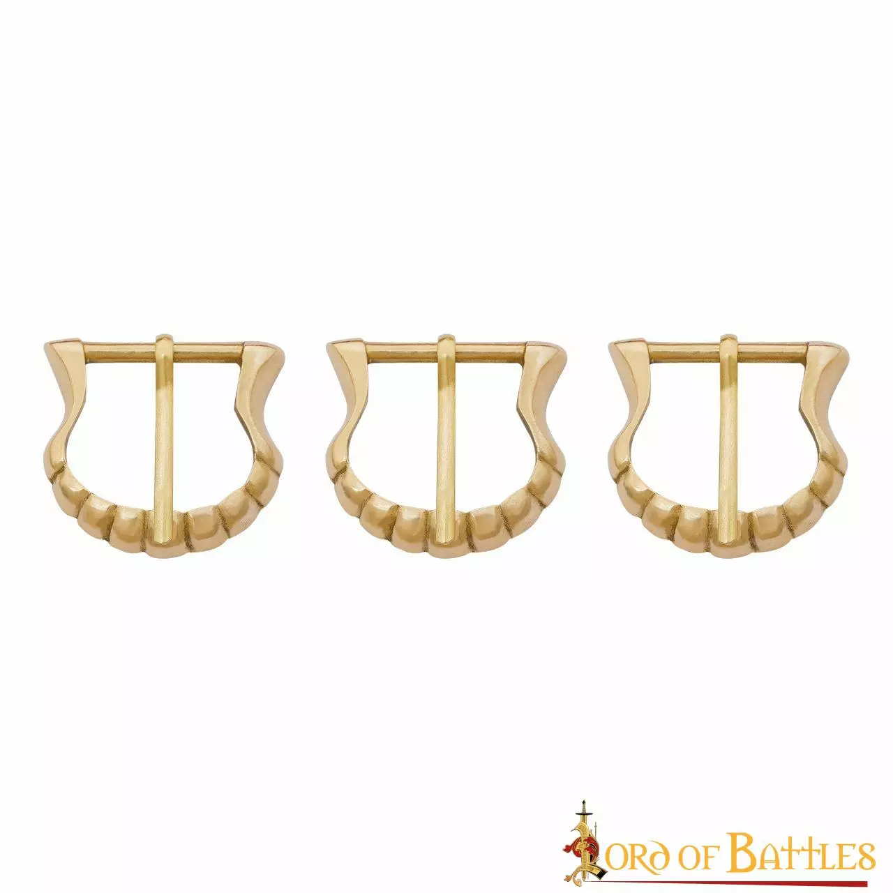 Hebilla Medieval De Latón Macizo 4 Hebilla Medieval De Latón Macizo - Imagen 2