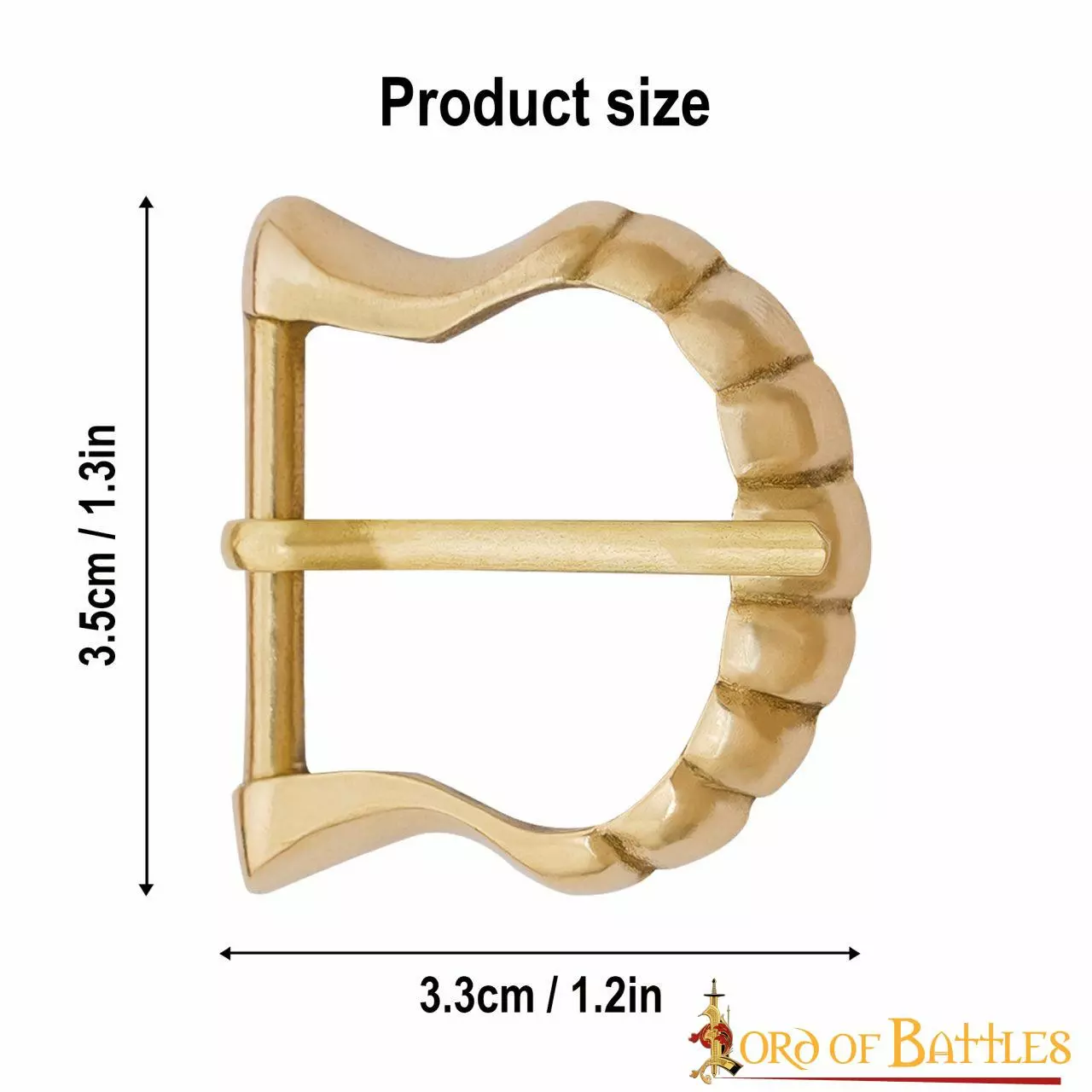 Hebilla Medieval De Latón Macizo 5 Hebilla Medieval De Latón Macizo - Imagen 3