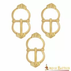 Juego De 3 Hebillas De Latón Bajomedievales