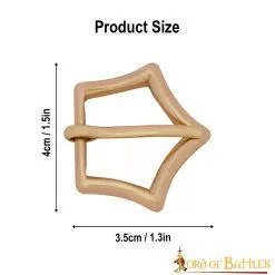 Hebilla Corona Pentágono De Latón Macizo -Armadura Ventas 25435 3