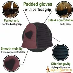 Guantes Manopla Acolchada Protección Acolchada Lienzo Algodón Hecho A Mano -Armadura Ventas 25450 pattern1