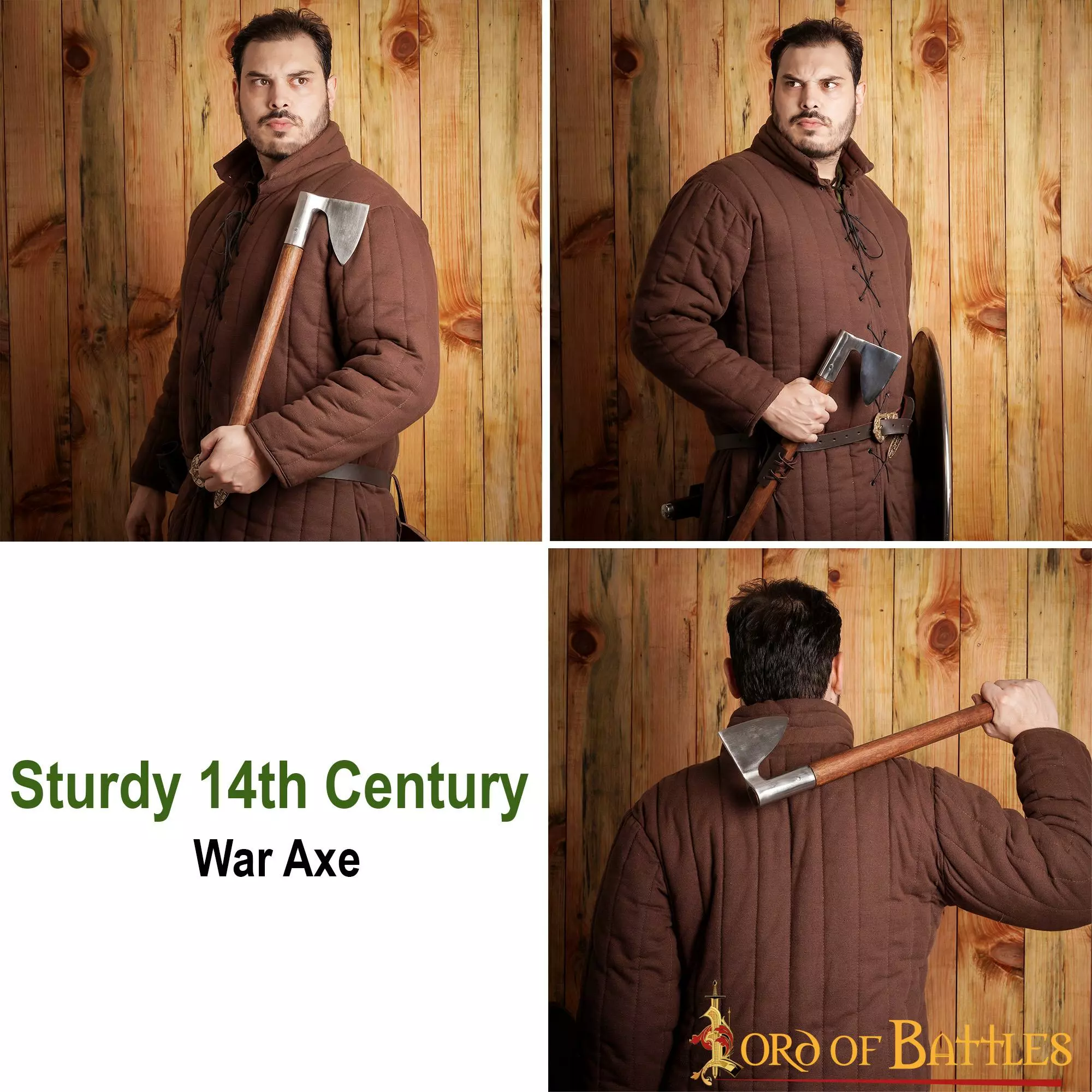 Hacha De Guerra Del Siglo XIV Con Cabeza De Acero Al Carbono Forjada A Mano 7 Hacha De Guerra Del Siglo XIV Con Cabeza De Acero Al Carbono Forjada A Mano - Imagen 5