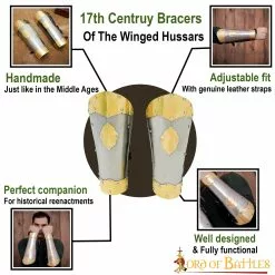 Brazales Del Siglo XVII De Los Húsares Alados Calibre 16 -Armadura Ventas 25609 pattern1 1 1