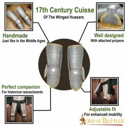 Armadura De Piernas De Húsares Alados Del Siglo XVII Calibre 16 -Armadura Ventas 25610 pattern1 1 1