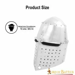 Gran Casco De Sir Richard Pembridge (s. XIV) Forro Acolchado -Armadura Ventas 25614