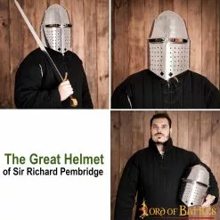 Gran Casco De Sir Richard Pembridge (s. XIV) Forro Acolchado -Armadura Ventas 25614 pattern 2 1