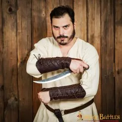 Brazaletes De Cuero Auténtico Para Una Mano Protección Funcional Para El Brazo 13 Brazaletes De Cuero Auténtico Para Una Mano Protección Funcional Para El Brazo -Armadura Ventas 25629LHBR 4