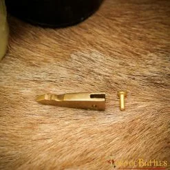 Pequeño Extremo De Cinturón Medieval Extremo De Correa De Latón Macizo Puro -Armadura Ventas 25643 5