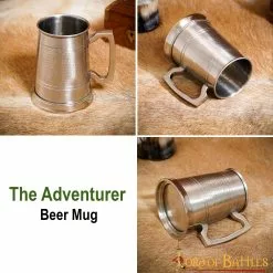 The Adventurer Taza De Cerveza De Acero Inoxidable Con Textura Martillada -Armadura Ventas 25659 pattern2
