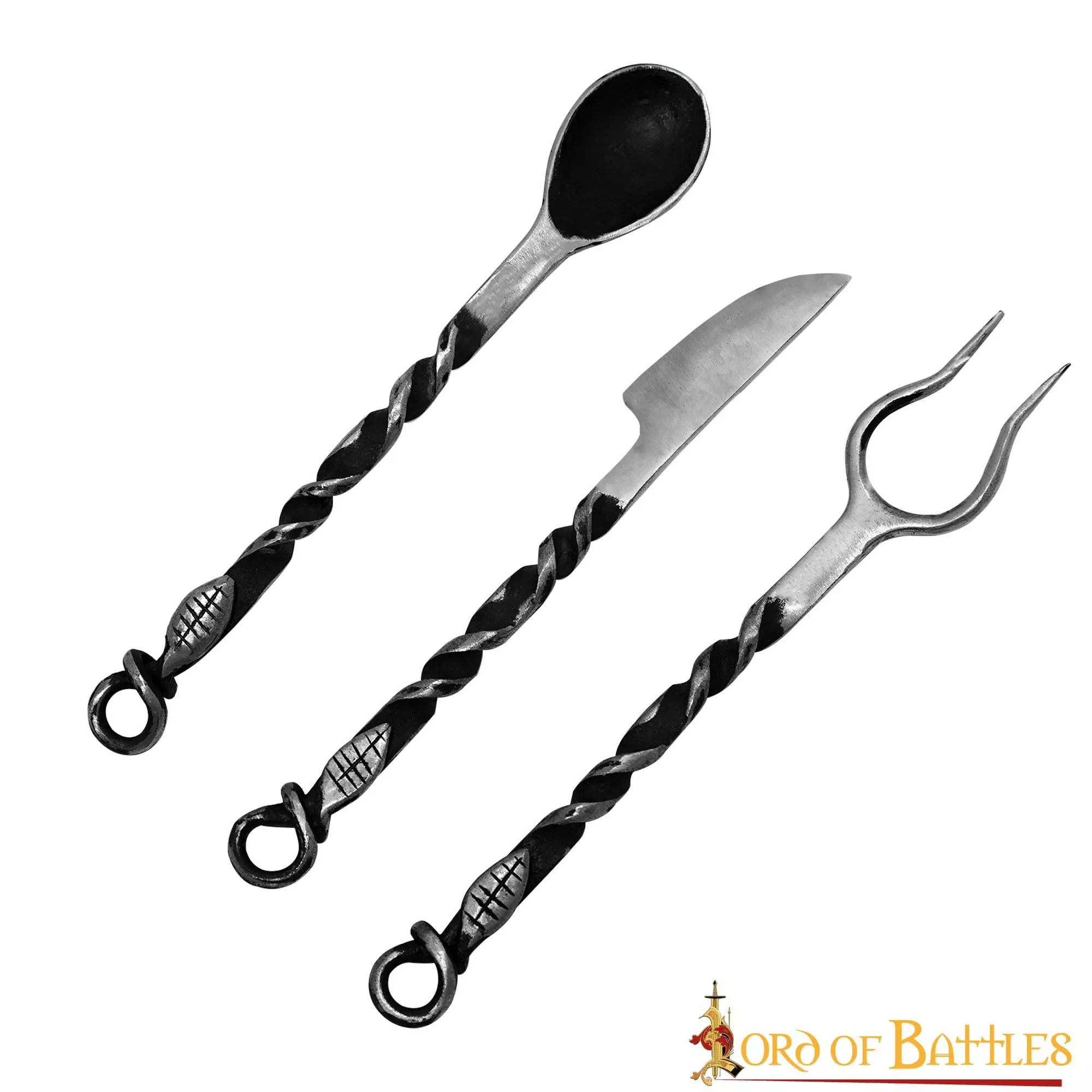 Juego De Cubiertos Rústicos Forjados A Mano 4 Juego De Cubiertos Rústicos Forjados A Mano - Imagen 2