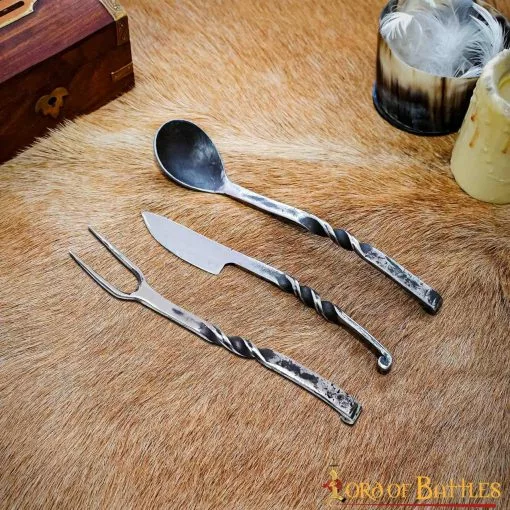 Juego De Cubiertos Rústicos Forjados A Mano 5 Juego De Cubiertos Rústicos Forjados A Mano -Armadura Ventas 25786 2