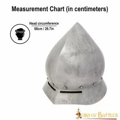 Casco Medieval Tardío Para Sombrero De Tetera En Acabado Antiguo Calibre 16 -Armadura Ventas 25795AL16 3