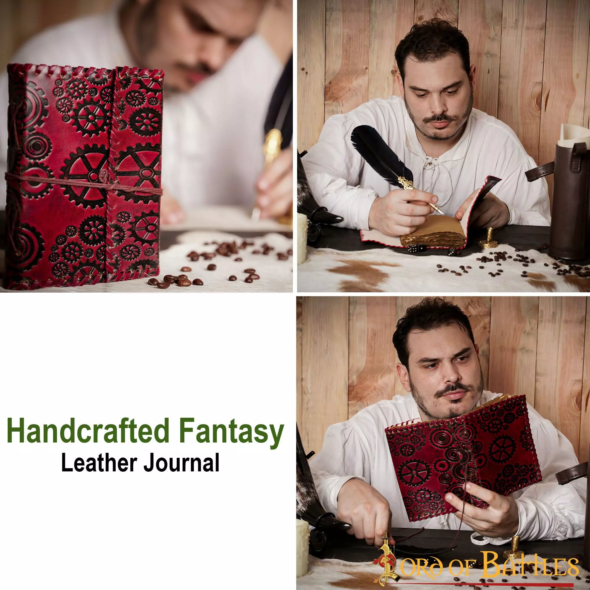 Steampunk Journal Diario De Notas Hecho A Mano En Piel Auténtica 7 Steampunk Journal Diario De Notas Hecho A Mano En Piel Auténtica - Imagen 5