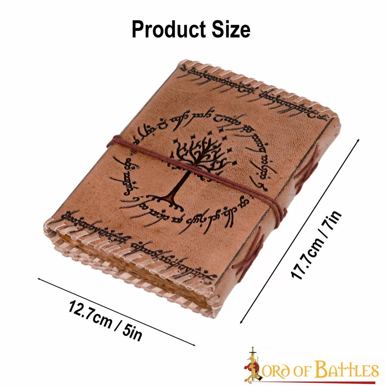 Diario De La Tierra Media Notas De Diario De Cuero Auténtico Hecho A Mano 5 Diario De La Tierra Media Notas De Diario De Cuero Auténtico Hecho A Mano - Imagen 3