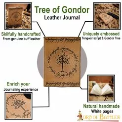 Diario De Cuero Repujado Árbol De Gondor Con Páginas Naturales 11 Diario De Cuero Repujado Árbol De Gondor Con Páginas Naturales -Armadura Ventas 25811 Pattern 1