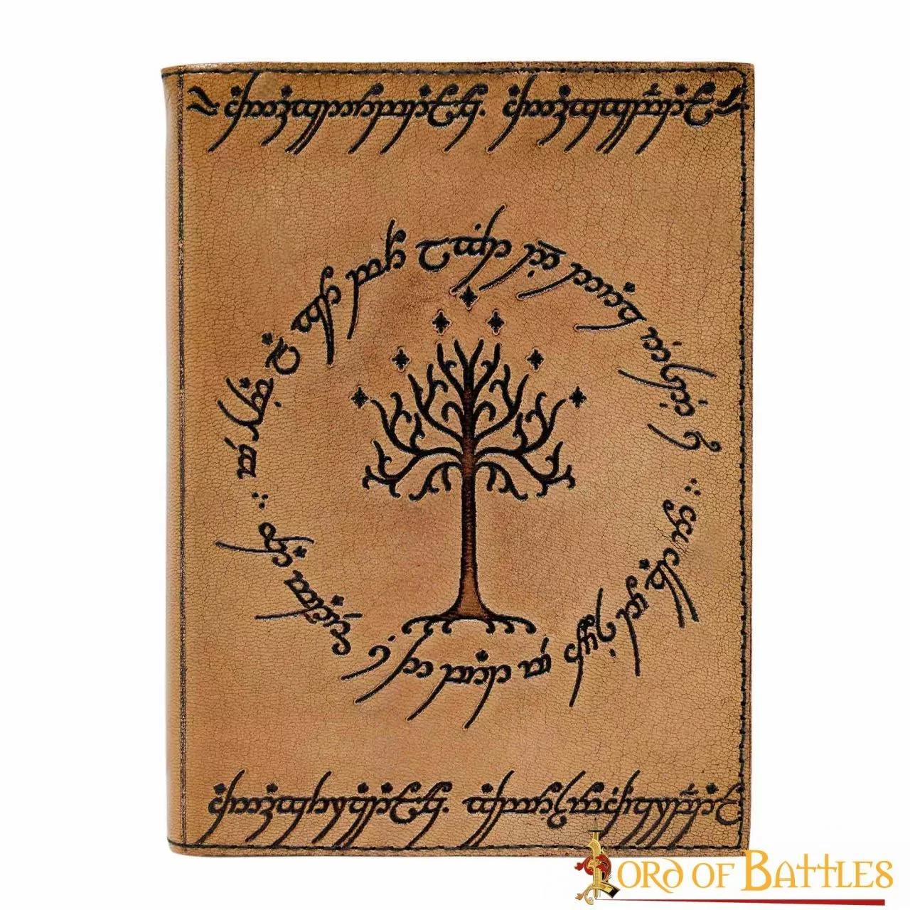 Diario De Cuero Repujado Árbol De Gondor Con Páginas Naturales 4 Diario De Cuero Repujado Árbol De Gondor Con Páginas Naturales - Imagen 2