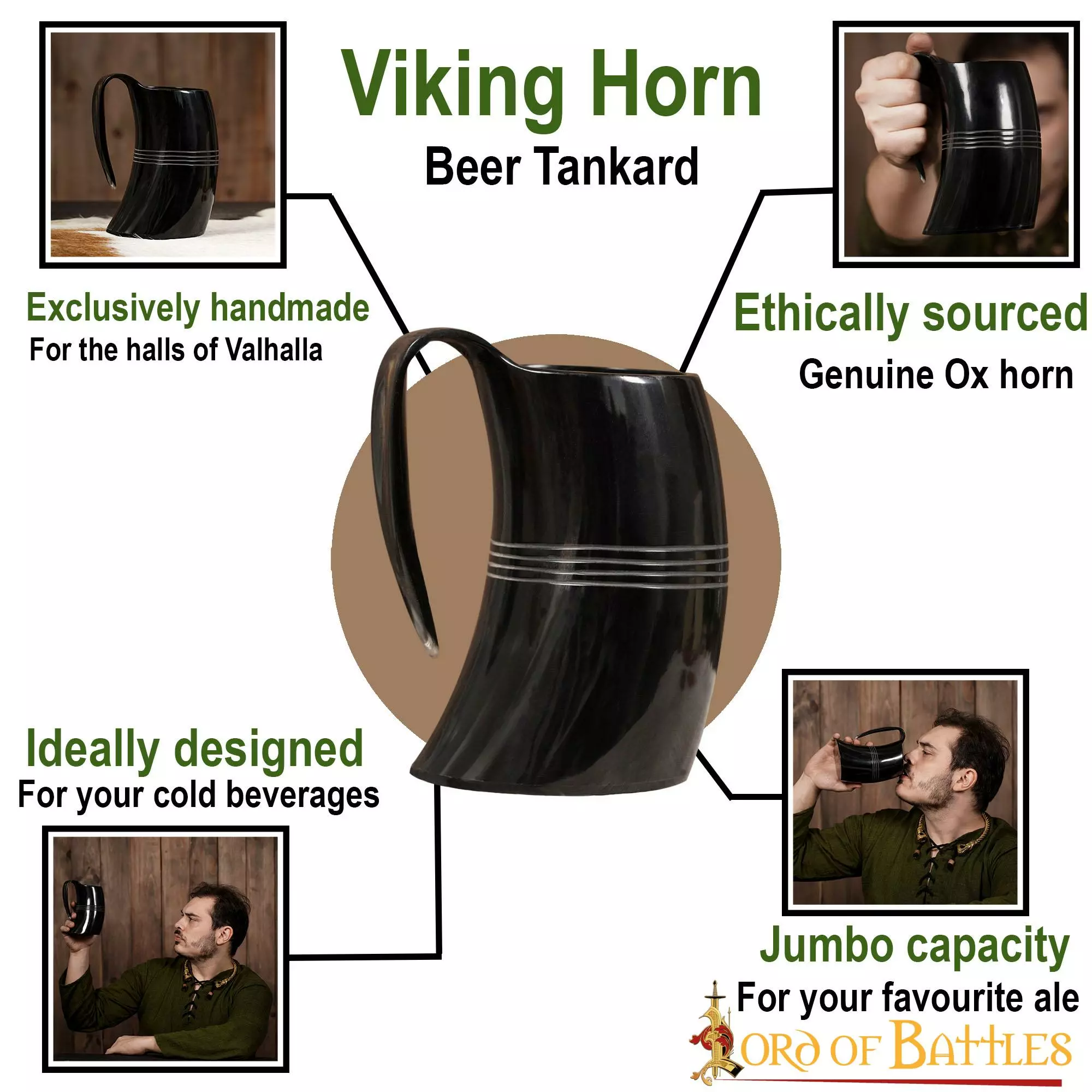 Taza De Cerveza Medieval Vikinga Hecha A Mano Con Auténtico Cuerno De Buey 6 Taza De Cerveza Medieval Vikinga Hecha A Mano Con Auténtico Cuerno De Buey - Imagen 4