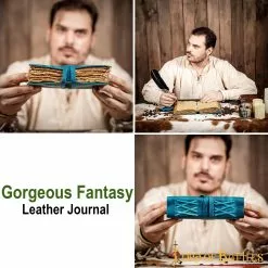 Precioso Diario De Fantasía Hecho A Mano En Piel Auténtica Diario Notas -Armadura Ventas 25875 1 11