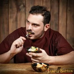 Vikingo Medieval Pareja De Cuencos De Cuerno Accesorio De Cuerno Auténtico Hecho A Mano -Armadura Ventas 25879 2pcs 8