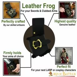 Rana Derecha De Cuero Para Espadas Y Garrotes -Armadura Ventas 25882bk pattern1