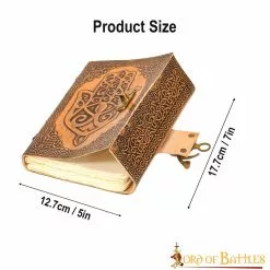 Mano De Fatima Diario De Notas Hecho A Mano En Piel Auténtica -Armadura Ventas 25886 3