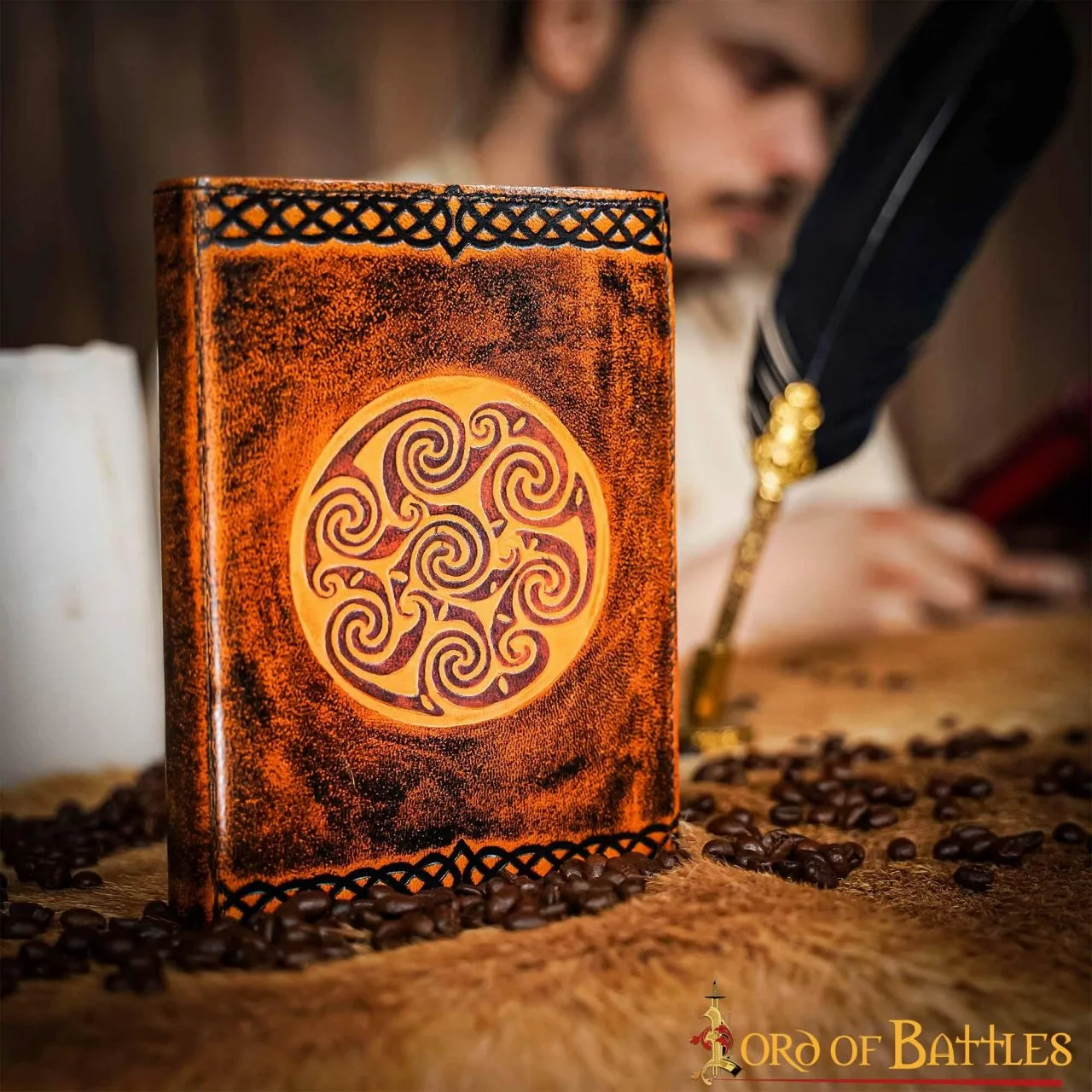 Diario Medieval Con Diseño Celta En Espiral Hecho A Mano En Piel Auténtica Diario Notas 8 Diario Medieval Con Diseño Celta En Espiral Hecho A Mano En Piel Auténtica Diario Notas - Imagen 6