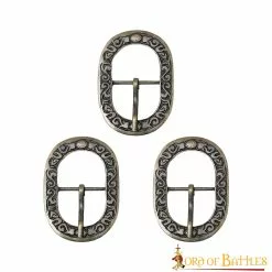 Armadura Ventas 12 Hebillas De Cinturón De Latón Antiguo Floral Juego De 3 Piezas