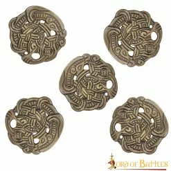 Viking Greiftier Latón Antiguo Monturas De Cuero Juego De 50697067329245