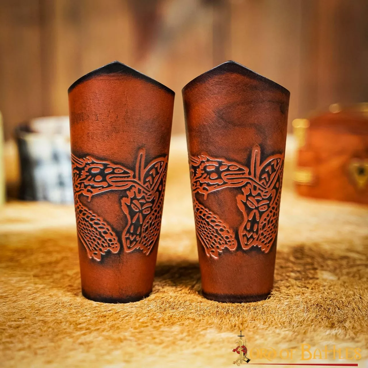 Brazaletes De Cuero Auténtico Con Diseño De Dragón De Fantasía En Relieve 3 Brazaletes De Cuero Auténtico Con Diseño De Dragón De Fantasía En Relieve