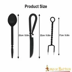 Juego De Cubiertos Rústicos De Acero Inoxidable Funcionales Para Campamento -Armadura Ventas 25913CBR 3