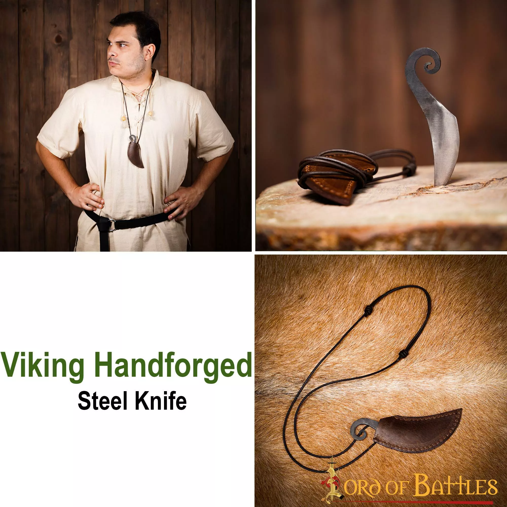 Cuchillo Forjado A Mano Viking Feasting Con Funda De Cuero Auténtico 7 Cuchillo Forjado A Mano Viking Feasting Con Funda De Cuero Auténtico - Imagen 5
