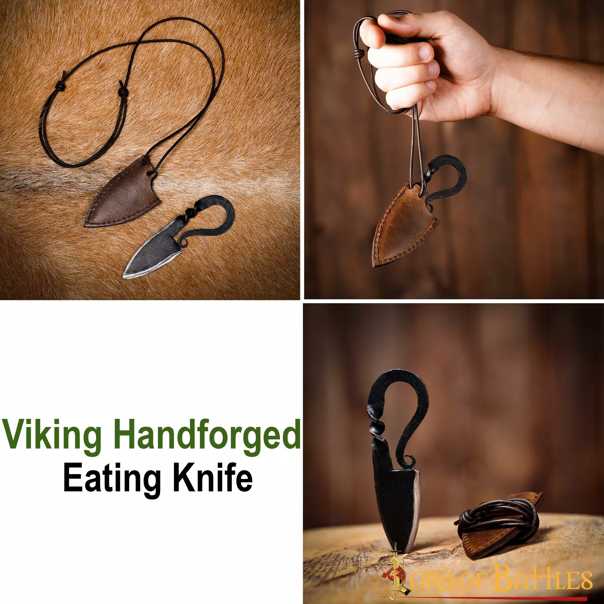 Cuchillo Vikingo De Hierro Forjado A Mano Con Funda De Cuero Auténtico 7 Cuchillo Vikingo De Hierro Forjado A Mano Con Funda De Cuero Auténtico - Imagen 5