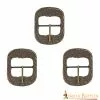 Hebilla De Cinturón Ornamentada Accesorio Para Cinturón Grande De Latón Antiguo Juego De 3 -Armadura Ventas 25947 3 pcs 2