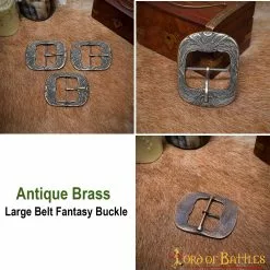 Hebilla De Cinturón Ornamentada Accesorio Para Cinturón Grande De Latón Antiguo Juego De 3 -Armadura Ventas 25947 3pcs pattern 2