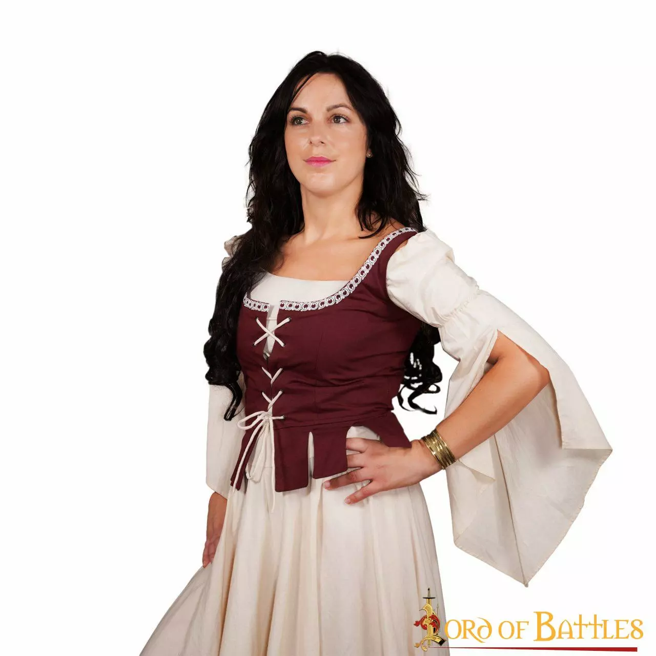 Corpiño De Algodón "Adalyn" Doncella Medieval 4 Corpiño De Algodón "Adalyn" Doncella Medieval - Imagen 2