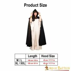 Capa élfica De Lana Con Capucha Y Cierre De Latón Puro -Armadura Ventas 25964 3