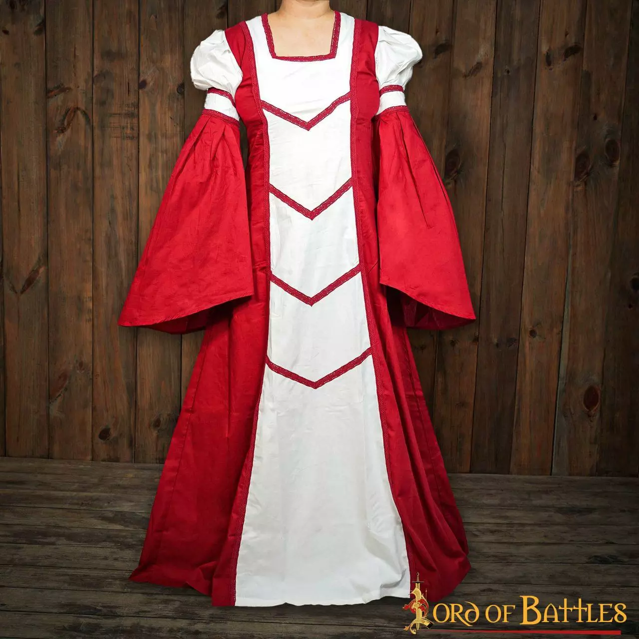 Vestido De Algodón "Isabella" Damisela / Doncella Medieval 7 Vestido De Algodón "Isabella" Damisela / Doncella Medieval - Imagen 5