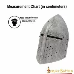 Caballero Medieval Casco Cónico Cerrado Calibre 16 -Armadura Ventas 26014AL16 3