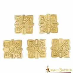 Set De 5 Adornos De Latón Macizo Para Cinturón Vikingo