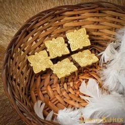 Set De 5 Adornos De Latón Macizo Para Cinturón Vikingo -Armadura Ventas 26042 5pcs 4