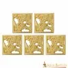 Set De 5 Adornos Medievales De Latón Macizo Para Cinturón Vikingo -Armadura Ventas 26045 5pcs 1