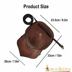 Pauldron De Cuero Con Diseño Celta En Espiral Repujado 10 Pauldron De Cuero Con Diseño Celta En Espiral Repujado -Armadura Ventas 26077BR 3 1