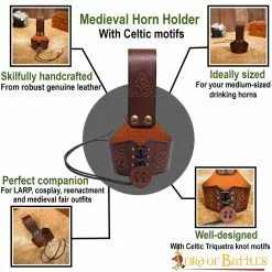 Soporte De Cuerno Artesanal Con Diseño De Nudo Celta En Relieve 11 Soporte De Cuerno Artesanal Con Diseño De Nudo Celta En Relieve -Armadura Ventas 26087BRS pattern 1
