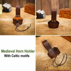 Soporte De Cuerno Artesanal Con Diseño De Nudo Celta En Relieve 12 Soporte De Cuerno Artesanal Con Diseño De Nudo Celta En Relieve -Armadura Ventas 26087BRS pattern 2